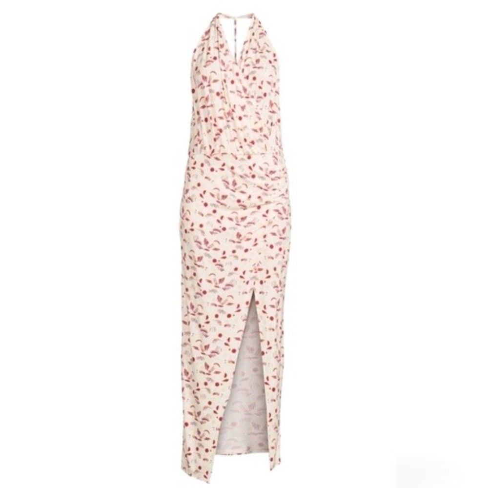 NWT Free People Daria Floral Print Halter Maxi Dress
